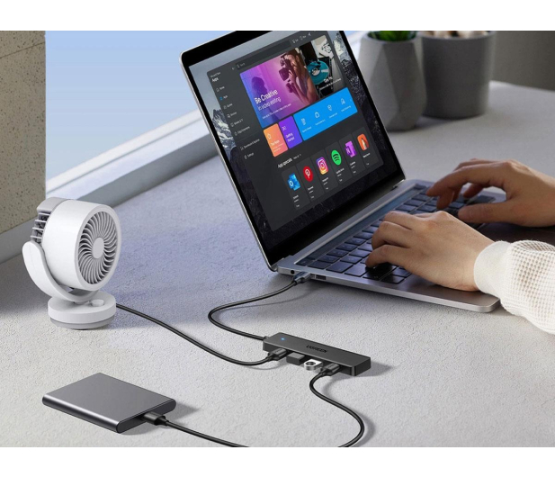 UGREEN Adapter 4w1 25851 Hub USB-A do 4x USB-A czarny - 1488893 - zdjęcie 3